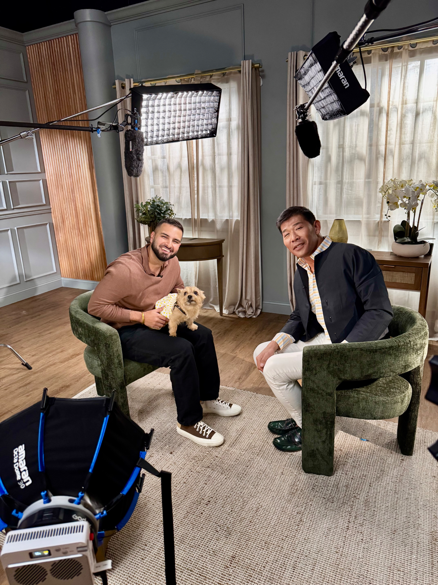 On set during the ABC Nightline interview.